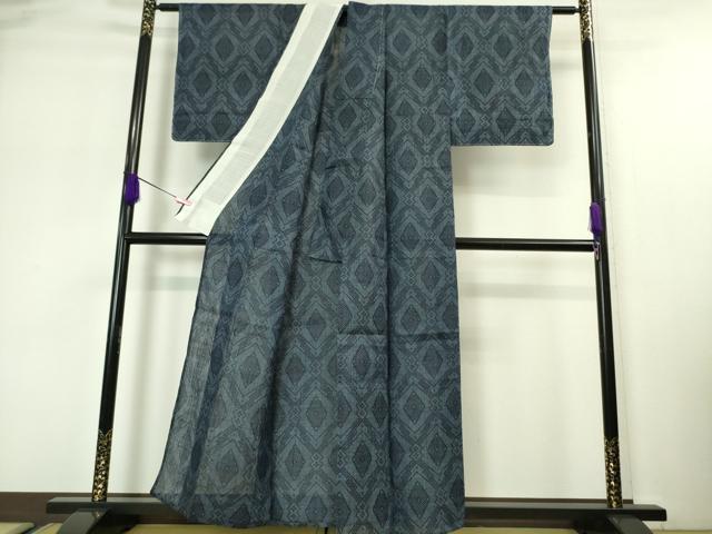 平和屋本店■極上　夏物　重要無形文化財　本場宮古上布　苧麻　菱文　逸品　未使用　DZAA4894kh5