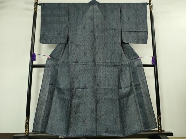 平和屋本店■極上　夏物　重要無形文化財　本場宮古上布　苧麻　麻の葉文様　逸品　未使用　DZAA4895kh5