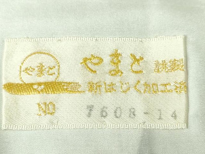 平和屋本店■極上　紬　単衣　絞り　花並べ　黒紅色地　やまと金ラベル　逸品　未使用　DZAA4898kh5