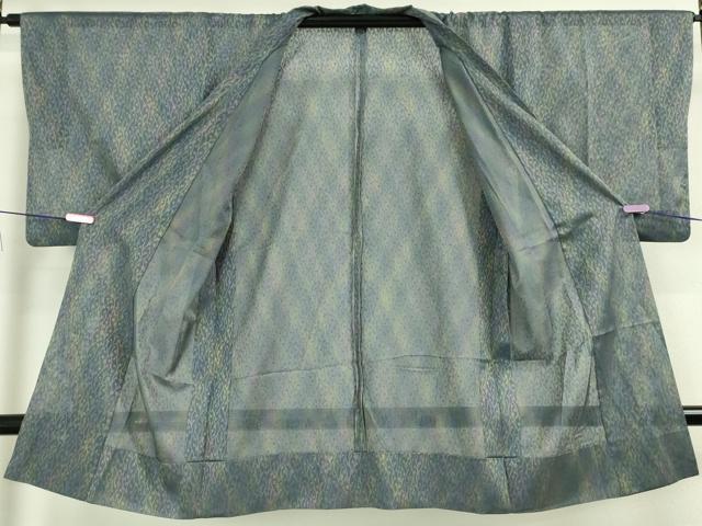 平和屋本店▽極上 道中着 和装コート スリーシーズン 春夏秋 塵除け ロング丈 唐草紋紗 暈し染め 逸品 DZAA4900kh5