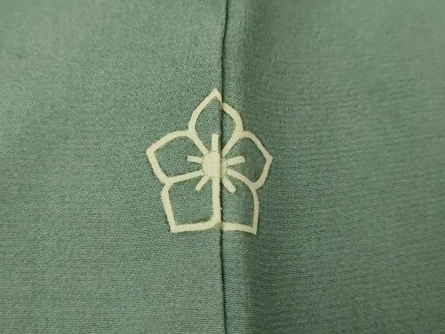 平和屋本店■極上　アンティーク　大正ロマン　羽織　手刺繍　乱菊　南天蔦の葉　藍鼠色地　逸品　DZAA4901kh5