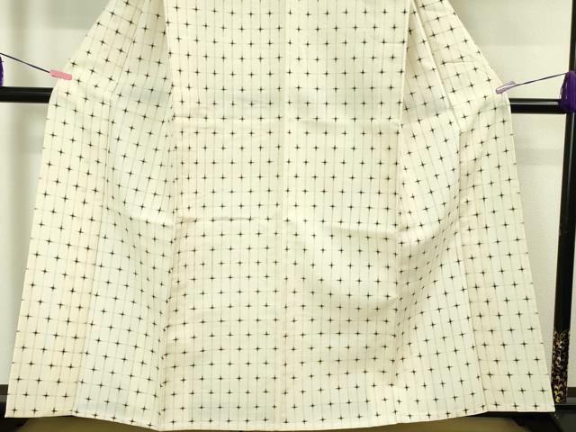 平和屋本店▽極上 久米島紬 単衣 十字絣 逸品 DZAA4906kh5