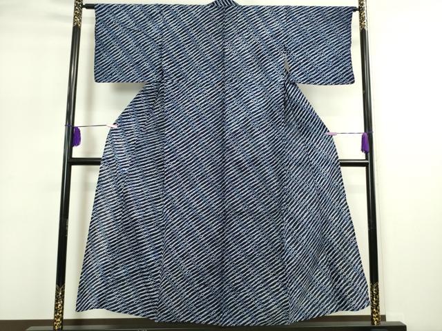 平和屋本店■極上　夏物　浴衣　有松鳴海絞り　斜線文　綿　逸品　DZAA4908kh5