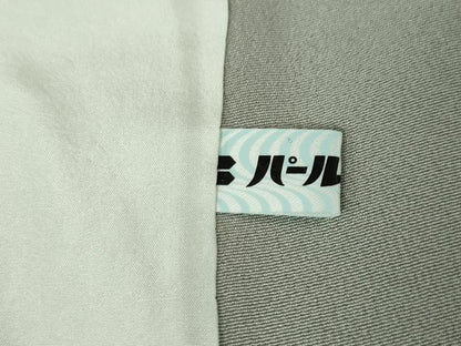 平和屋本店■極上　本加賀友禅作家　由水煌人　訪問着　単衣　藍　枝葉　素鼠色地　逸品　DZAA4913kh5