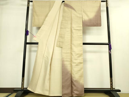 平和屋本店●極上 インド・アッサム 野蚕糸 手織 ムガシルク 訪問着 暈し染め 逸品 未使用 DZAA4915kh5