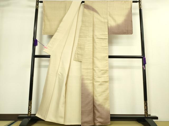 平和屋本店●極上 インド・アッサム 野蚕糸 手織 ムガシルク 訪問着 暈し染め 逸品 未使用 DZAA4915kh5
