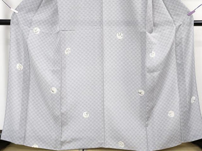平和屋本店■極上　夏物　小紋　花織　紋絽　手描き　蛍　蜻蛉　草花　逸品　DZAA4929kh5