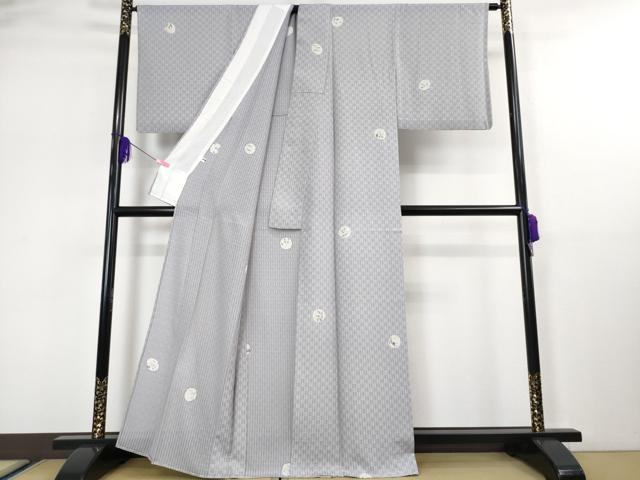 平和屋本店■極上　夏物　小紋　花織　紋絽　手描き　蛍　蜻蛉　草花　逸品　DZAA4929kh5