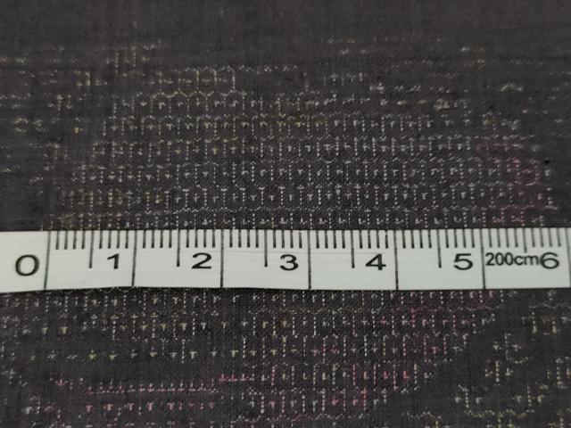 平和屋本店■希少　本場結城紬　重要無形文化財　160亀甲　飛び亀甲柄　貝合わせ　青褐色地　逸品　未使用　DZAA4932kh5