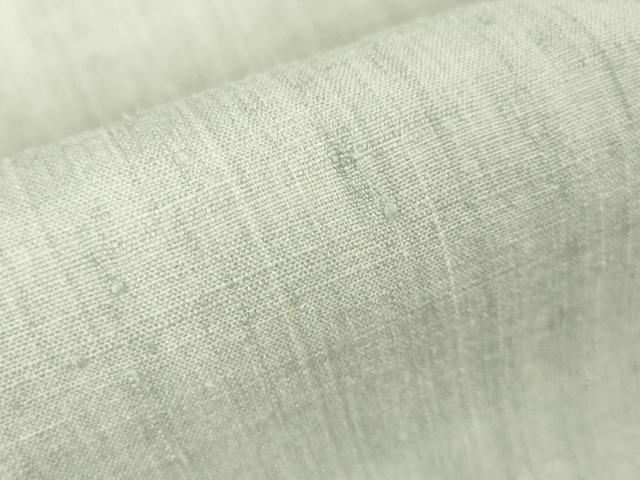 平和屋本店●極上 男性 本場結城紬 重要無形文化財 キングサイズ 色無地 白梅鼠色 逸品 未使用 DZAA4949kh5