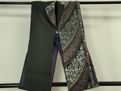 平和屋本店■極上　男性　陣羽織　片身替わり　花唐草文　金銀糸　逸品　DZAA4953kh5
