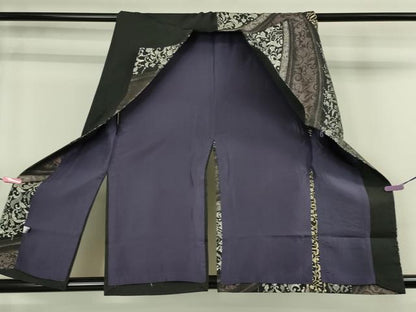 平和屋本店■極上　男性　陣羽織　片身替わり　花唐草文　金銀糸　逸品　DZAA4953kh5