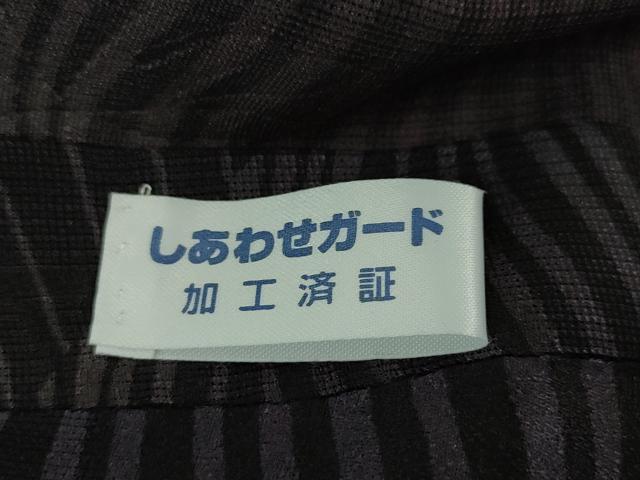 平和屋本店▽極上 道中着 スリーシーズン 春夏秋 塵除け ロング丈 蔦の葉紋紗 黒紅色地 逸品 未使用 DZAA4954kh5