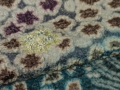 平和屋本店●極上 中国三大刺繍 相良刺繍 訪問着 おぼろ染め 襲絞り 舞花文 金糸 金通し地 逸品 DZAA4961kh5