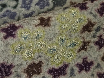 平和屋本店●極上 中国三大刺繍 相良刺繍 訪問着 おぼろ染め 襲絞り 舞花文 金糸 金通し地 逸品 DZAA4961kh5