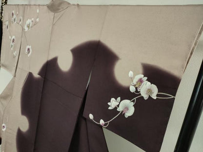 平和屋本店●極上 京の名門 じゅらく謹製 帝王紫 蘇州刺繍 訪問着 総刺繍 胡蝶蘭 雪輪 暈し染め 金銀糸 反端付き 逸品 未使用 DZAA4962kh5