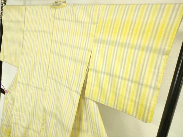 平和屋本店■希少　京都・西陣　織元ブランド　泰流舎　京都弓月　YUZUKI　byshinryusha　訪問着　紬　縞　逸品　DZAA4967kh5