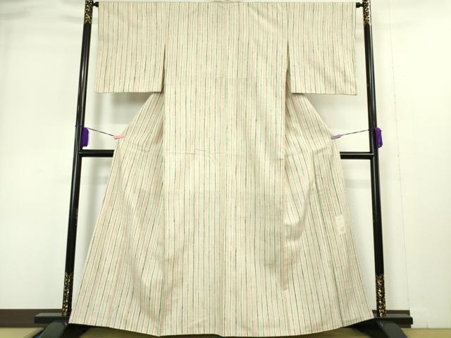 平和屋本店●極上 染司よしおか 五代目 吉岡幸雄 紬 縞 逸品 DZAA4973kh5