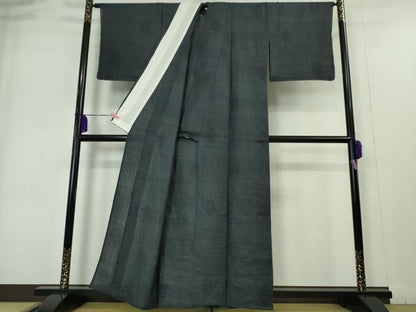 平和屋本店■極上　夏物　重要無形文化財　本場宮古上布　舞花文　苧麻　逸品　未使用　DZAA4975kh5