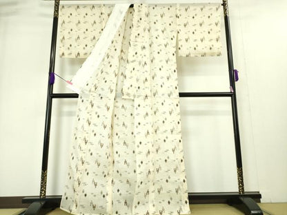 平和屋本店＊極上 夏物 沖縄県無形文化財指定 本場八重山上布 麻 逸品 未使用 DZAA4978kh5