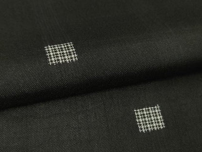 平和屋本店＊極上 夏物 銀座もとじ 紗紬 色紙文 黒地 逸品 DZAA4979kh5