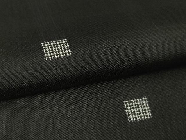 平和屋本店＊極上 夏物 銀座もとじ 紗紬 色紙文 黒地 逸品 DZAA4979kh5
