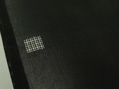 平和屋本店＊極上 夏物 銀座もとじ 紗紬 色紙文 黒地 逸品 DZAA4979kh5