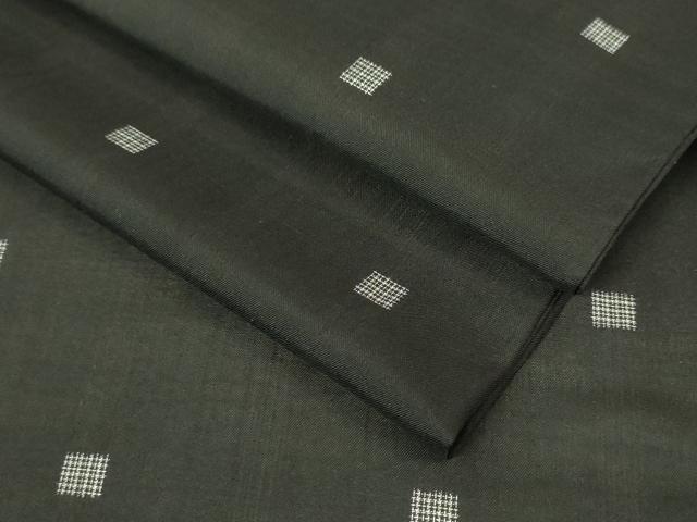 平和屋本店＊極上 夏物 銀座もとじ 紗紬 色紙文 黒地 逸品 DZAA4979kh5
