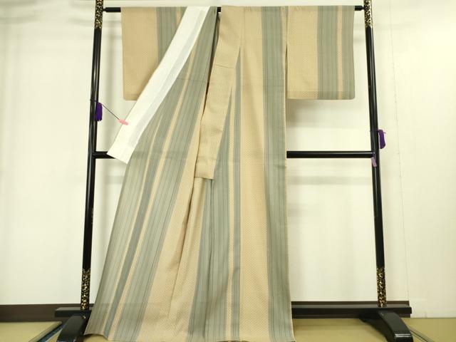 平和屋本店＊極上 夏物 東郷織物謹製 本場大島紬 夏大島紬 間道 三越扱い 逸品 DZAA4982kh6