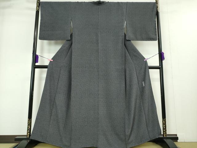 平和屋本店●極上 重要無形文化財 人間国宝 中村勇二郎 江戸小紋 古代菊 濃紺地 逸品 DZAA4987kh5
