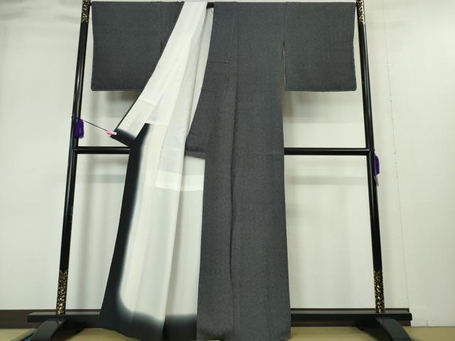 平和屋本店●極上 重要無形文化財 人間国宝 中村勇二郎 江戸小紋 古代菊 濃紺地 逸品 DZAA4987kh5