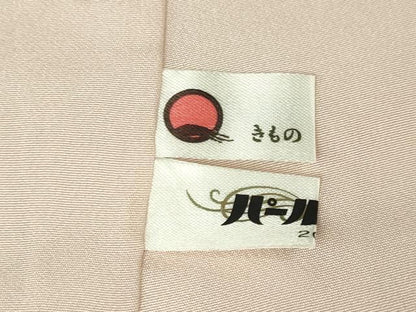 平和屋本店■極上　山口美術織物 皇室 伊勢神宮御用 西陣織 スワトウ刺繍 訪問着 総刺繍 駒刺繍 枝桜 薄桜色地　金糸　逸品　DZAA4994kh5