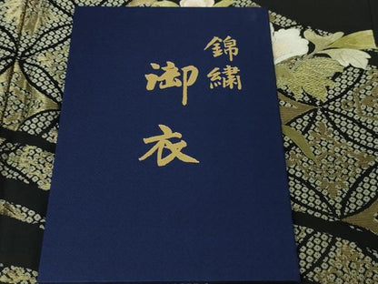 平和屋本店●極上 山口静樹 山口美術織物 訪問着 御衣 錦繍 刺繍 人物 草花 黒地 金糸 冊子付き 逸品 DZAA4995kh5