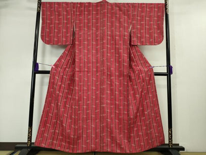 平和屋本店●極上 浦野理一 経節紬 絣間道 逸品 DZAA4999kh5