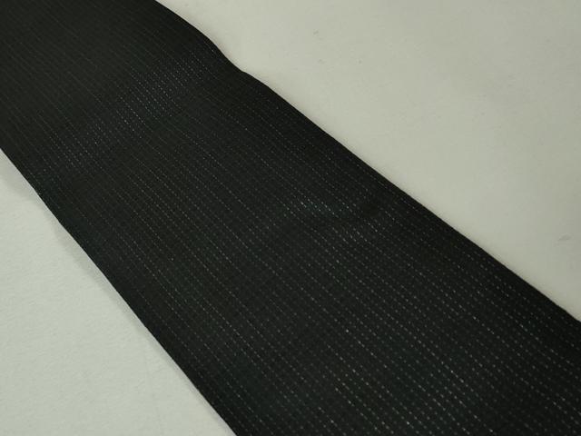 平和屋本店▽極上 男性 角帯 スリーシーズン帯 よろけ縞 黒地 銀糸 逸品 DZAA5007kh5