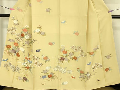 平和屋本店■極上　創業460年・千總　訪問着　駒刺繍　吉祥花文　砥粉色地　金彩　松坂屋扱い　逸品　未使用　DZAA5013kh5