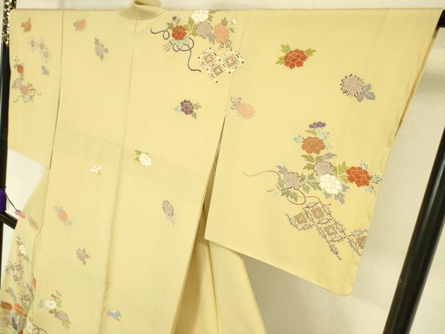 平和屋本店■極上　創業460年・千總　訪問着　駒刺繍　吉祥花文　砥粉色地　金彩　松坂屋扱い　逸品　未使用　DZAA5013kh5