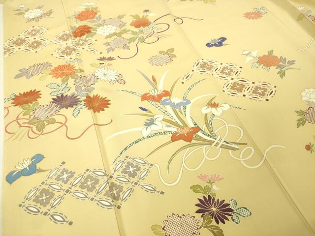 平和屋本店■極上　創業460年・千總　訪問着　駒刺繍　吉祥花文　砥粉色地　金彩　松坂屋扱い　逸品　未使用　DZAA5013kh5