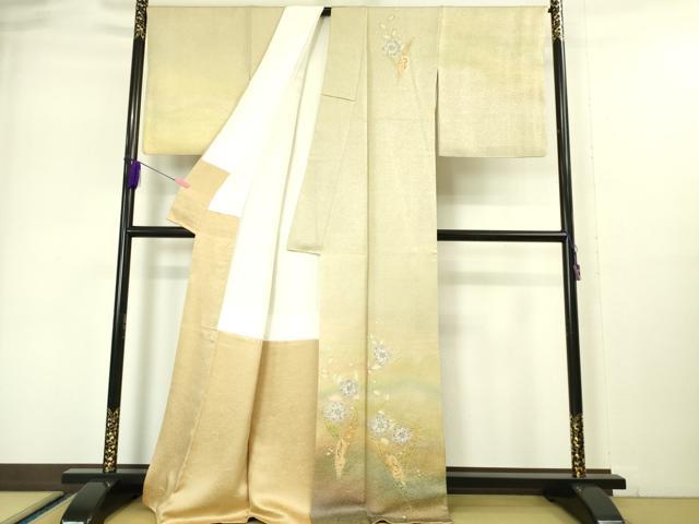 平和屋本店●極上　久保田一竹　幻の辻が花　訪問着　絞り　暈し染め　金通し地　逸品　DZAA5020kh6