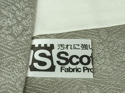 平和屋本店■極上　皇室献上作家　藤井寛　訪問着　駒刺繍　松　薄い豆がら茶色地　金彩　逸品　未使用　DZAA5023kh5