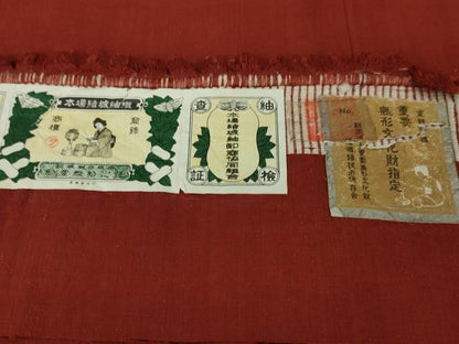 平和屋本店■極上　本場結城紬　重要無形文化財　色無地　紅海老茶色　奥庄謹製　証紙付き　逸品　未使用　DZAA5029kh5