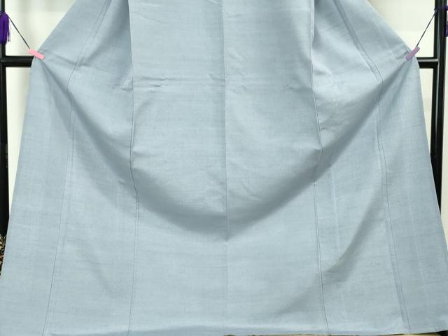 平和屋本店▽極上 結城紬 奥順謹製 はたおり娘 池田重子の色 単衣 ロング丈 青藤色 証紙付き 逸品 DZAA5030kh5