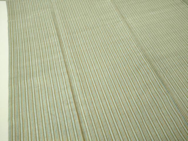 平和屋本店■極上　本場結城紬　重要無形文化財　縞　ゑり善扱い　証紙付き　逸品　DZAA5032kh5