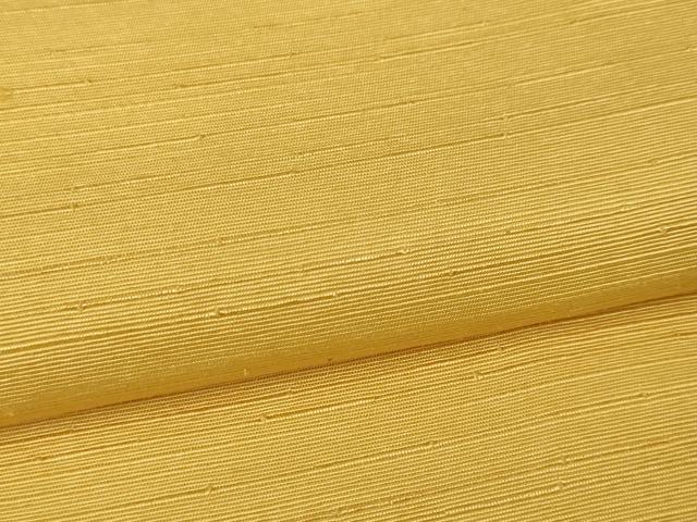 平和屋本店●希少　人間国宝　志村ふくみ　紬　色無地　黄地・支子色　小大丸扱い　たとう紙付き　逸品　未使用　DZAA5038kh5