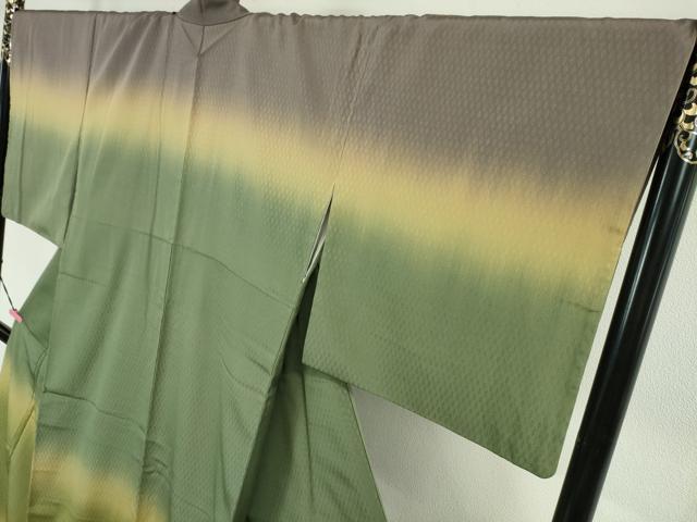 平和屋本店●極上 伝統工芸士 曽根武勇 訪問着 お召地 菱地紋 暈し染め ますいわ屋扱い 逸品 DZAA5041kh5