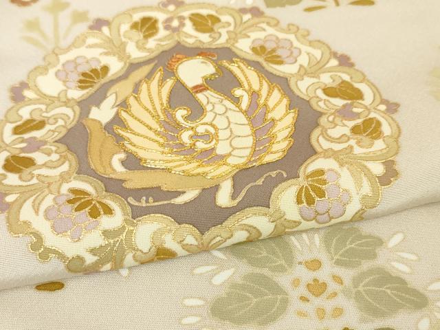 平和屋本店■極上　創業460年・千總　訪問着　駒刺繍　正倉院鳳凰花文　薄い灰梅色地　金彩　三越扱い　逸品　未使用　DZAA5052kh5