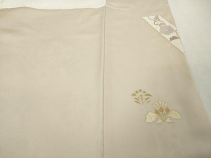 平和屋本店■極上　創業460年・千總　訪問着　駒刺繍　正倉院鳳凰花文　薄い灰梅色地　金彩　三越扱い　逸品　未使用　DZAA5052kh5