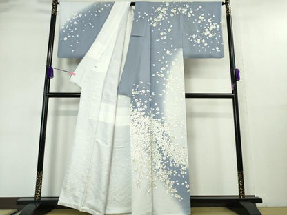 平和屋本店●極上 訪問着 総刺繍 舞桜 暈し染め 金糸 逸品 DZAA5056kh5