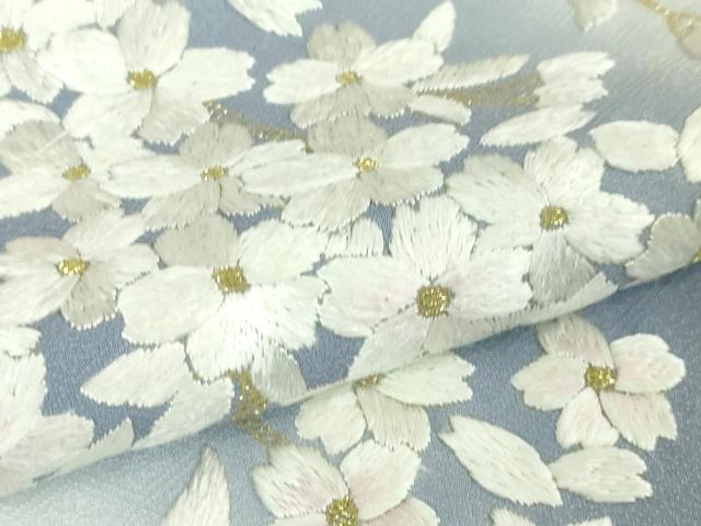 平和屋本店●極上 訪問着 総刺繍 舞桜 暈し染め 金糸 逸品 DZAA5056kh5