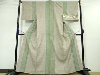 平和屋本店●極上 本場結城紬 重要無形文化財 100亀甲 間道 逸品 DZAA5061kh5